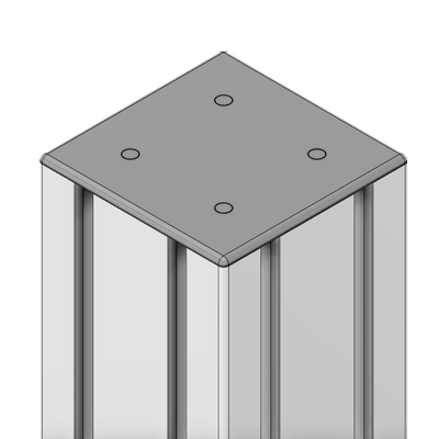 60-030-0 MODULAR SOLUTIONS POLYAMIDE END CAP 90MM X 90MM, GRAY